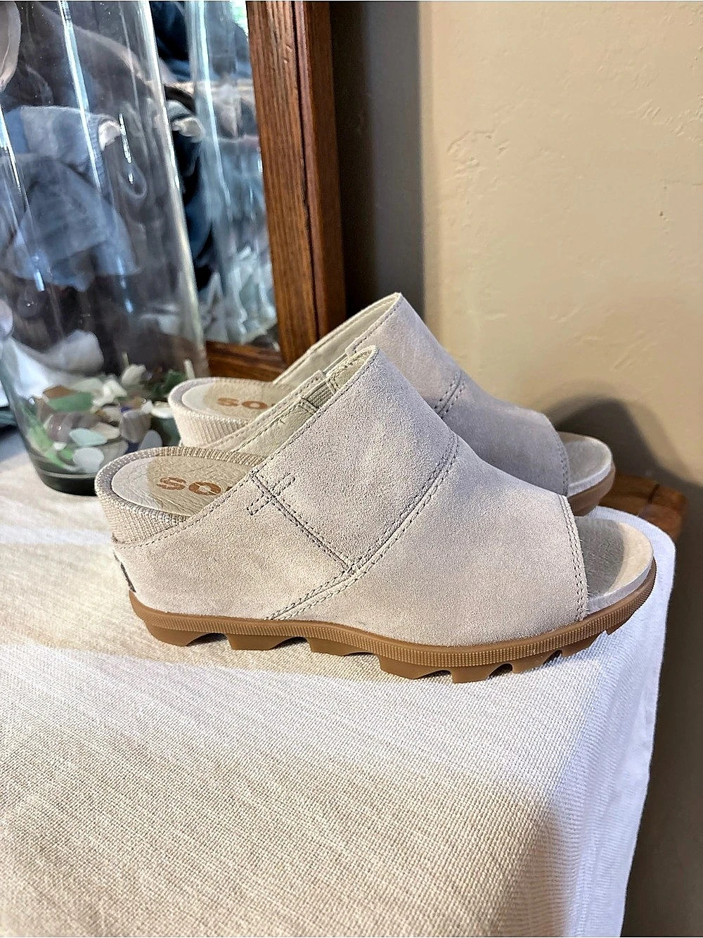 Sorel Kinetic Impact Slide High Sandal Beige